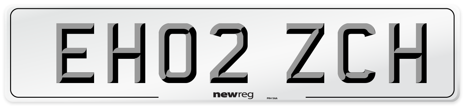 EH02 ZCH Number Plate from New Reg
